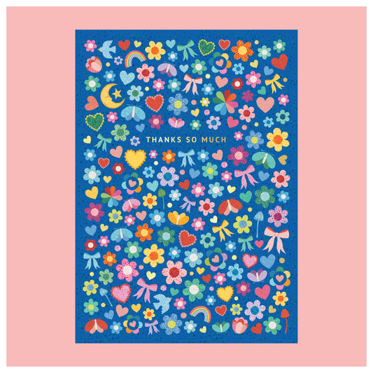 Thanks So Much Greeting Card 'Ditsy Floral'