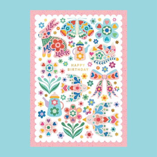 Happy Birthday Greeting Card 'Favourite Things'