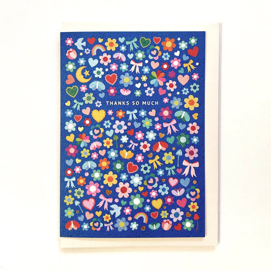 WHOLESALE Thanks So Much Greeting Card 'Ditsy Floral'