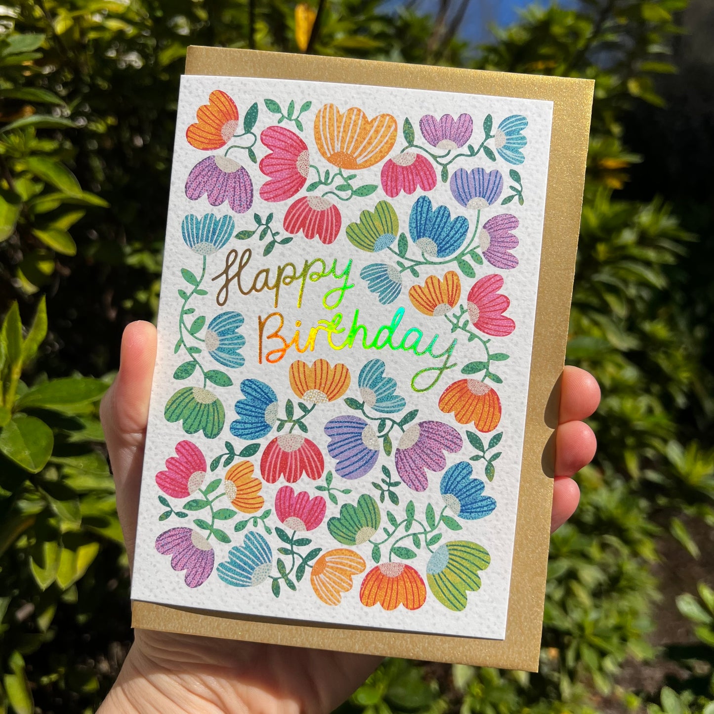 Happy Birthday Greeting Card 'Art Flora'