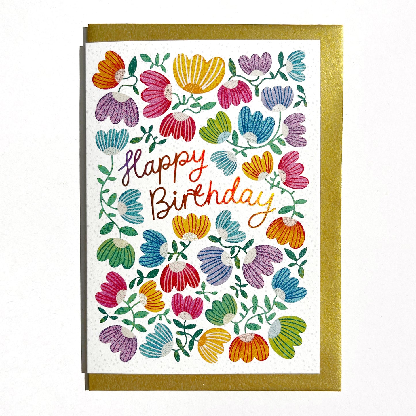 Happy Birthday Greeting Card 'Art Flora'