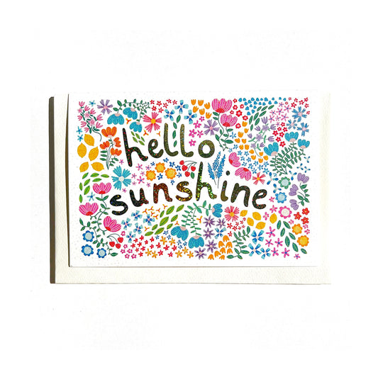 Hello Sunshine Greeting Card 'Secret Garden'