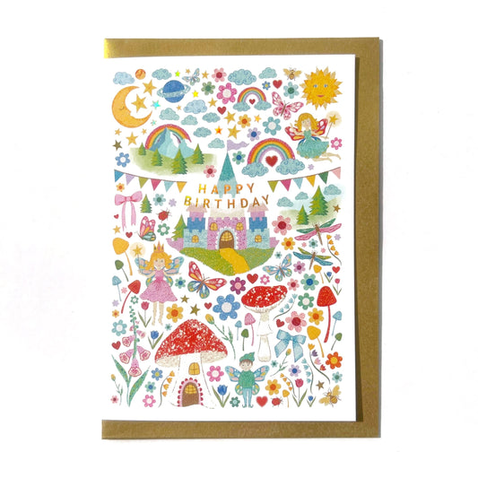 Happy Birthday Greeting Card 'Enchanted Garden'