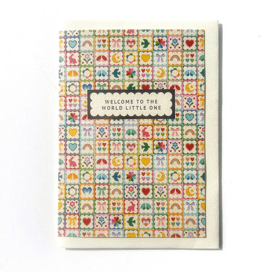 Welcome to the World Little One Greeting Card 'Tiny Charms'