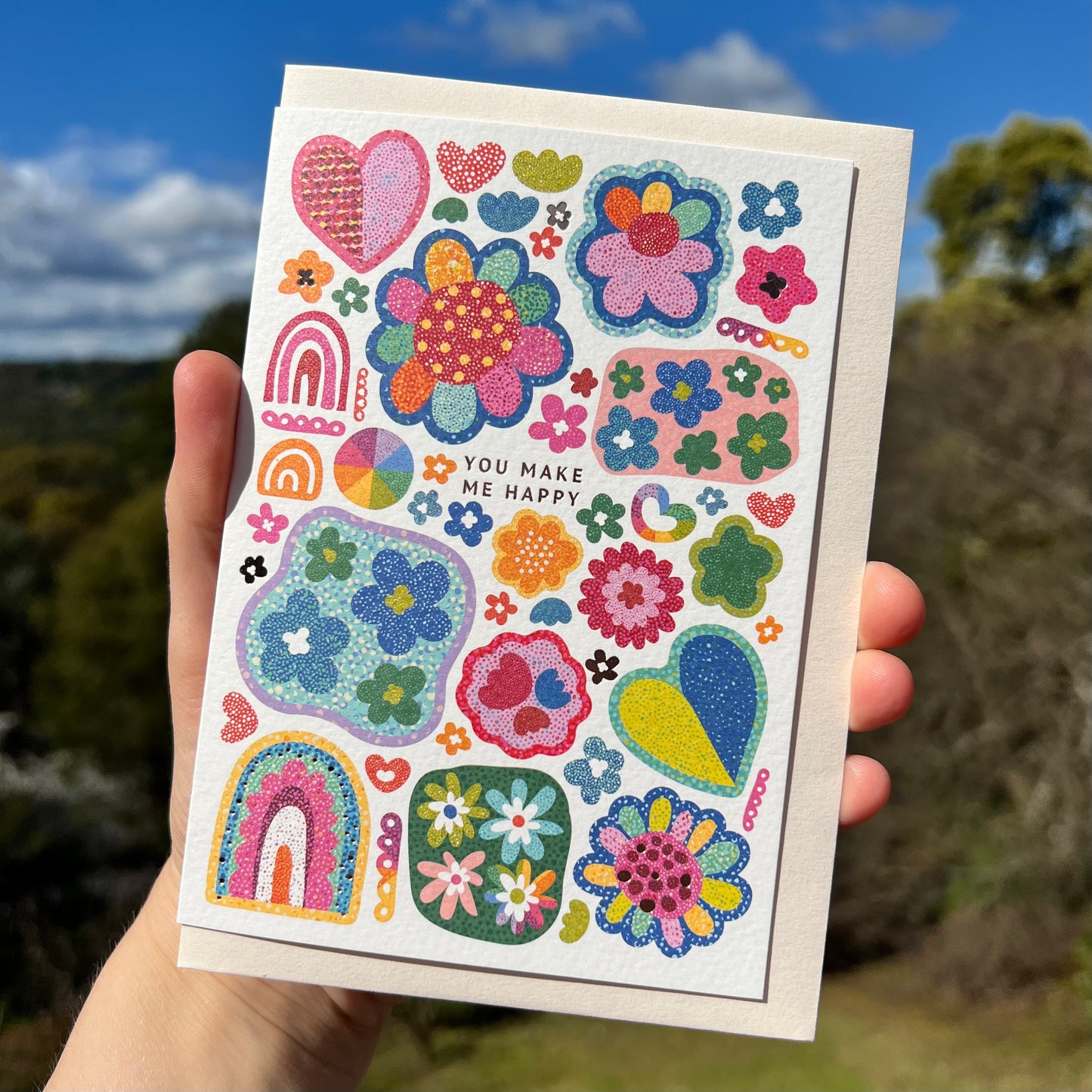 You Make Me Happy Greeting Card 'Dreamscape'