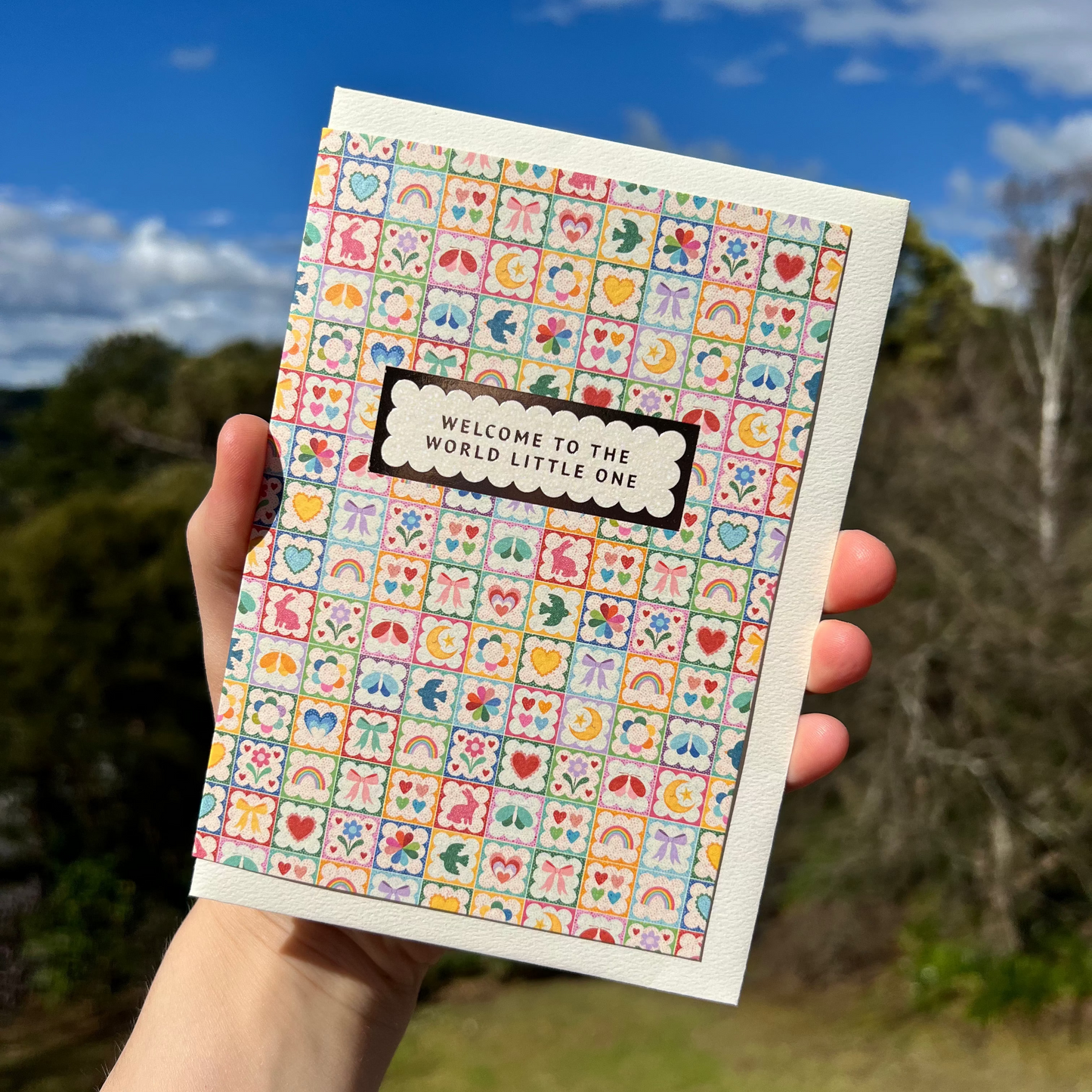 Welcome to the World Little One Greeting Card 'Tiny Charms'