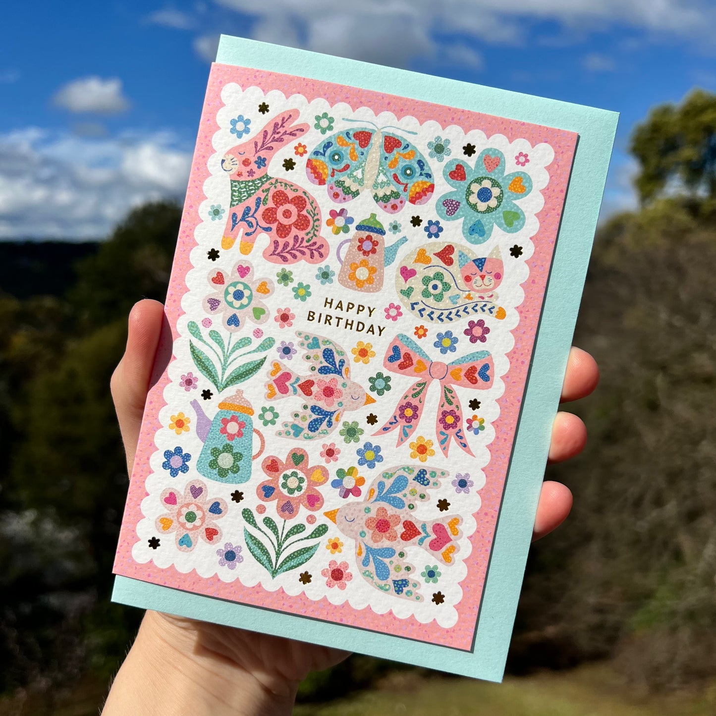 Happy Birthday Greeting Card 'Favourite Things'