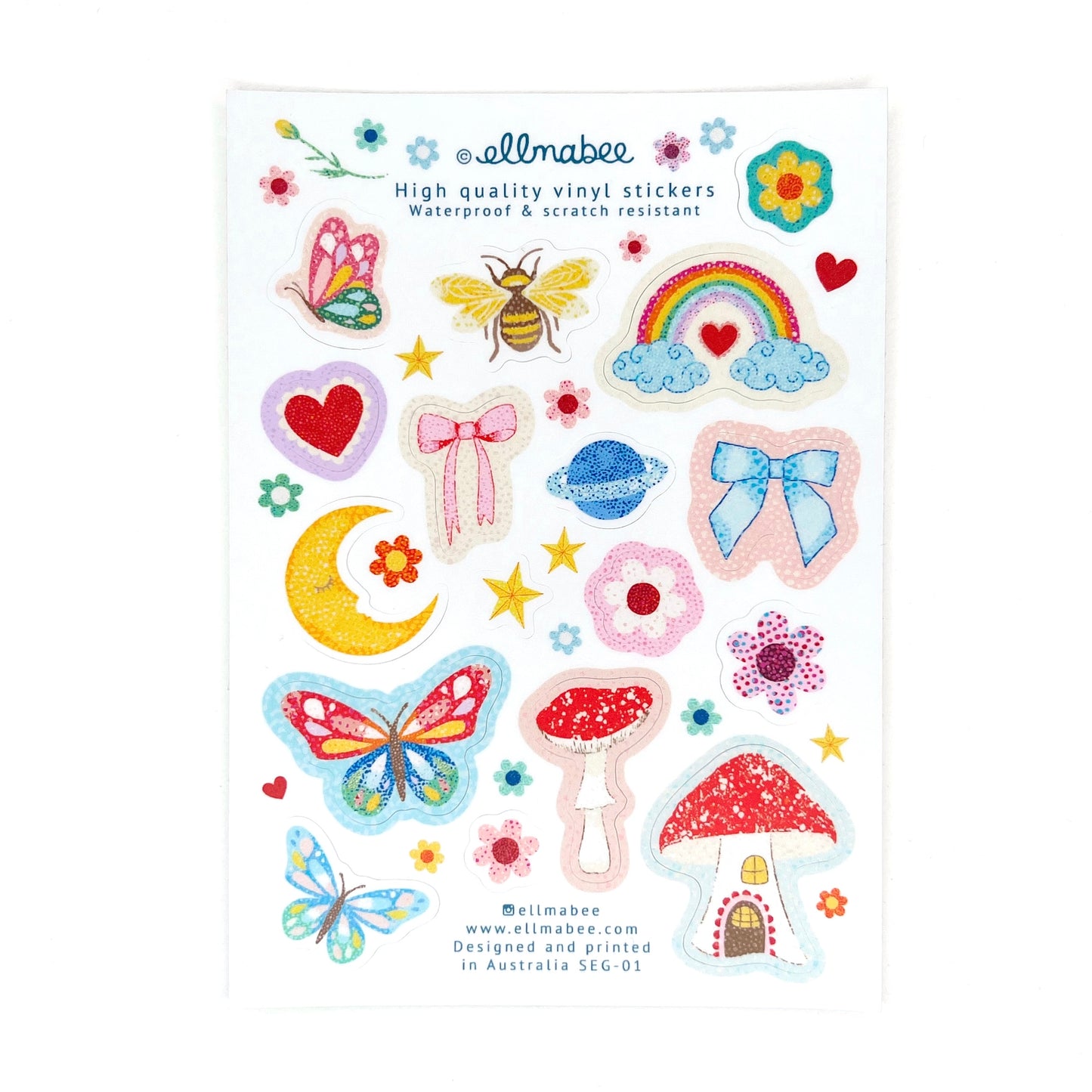 Vinyl Sticker Sheet 'Enchanted Garden'