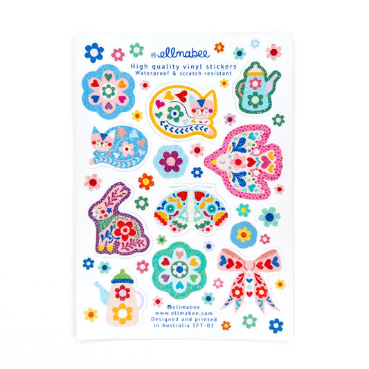 Vinyl Sticker Sheet 'Favourite Things'
