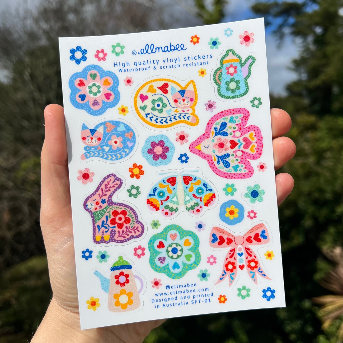 Vinyl Sticker Sheet 'Favourite Things'