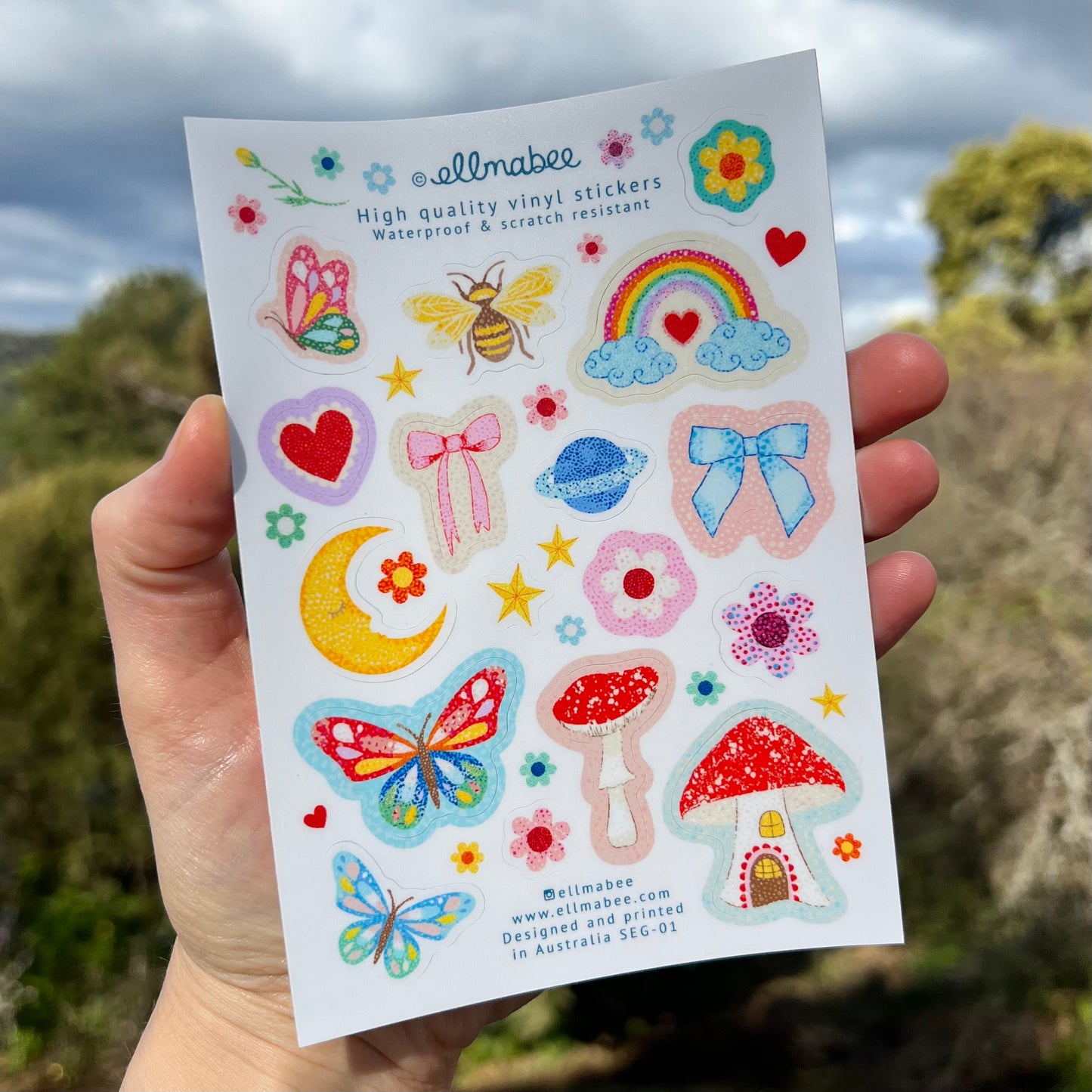 Vinyl Sticker Sheet 'Enchanted Garden'
