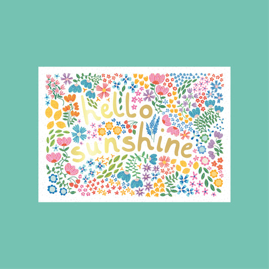 Hello Sunshine Greeting Card 'Secret Garden'