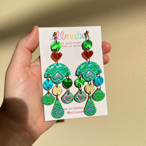 Fruits of the Forest Statement Earrings- One of a Kind