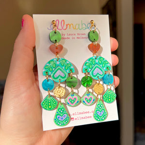 Fruits of the Forest Statement Earrings- One of a Kind