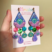 Load image into Gallery viewer, Blueberry Woodland Statement Earrings- One of a Kind
