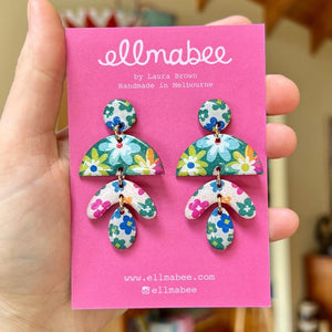 WHOLESALE Patchwork Floral Statement Drops Midi