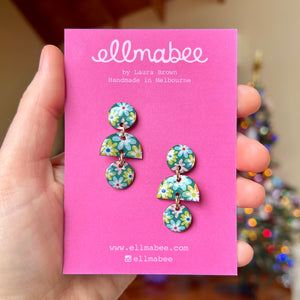 Patchwork Floral Petit Drops Green