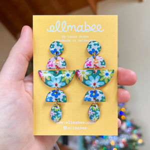 Patchwork Floral Statement Drops