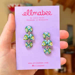 WHOLESALE Patchwork Floral Petit Drops Green