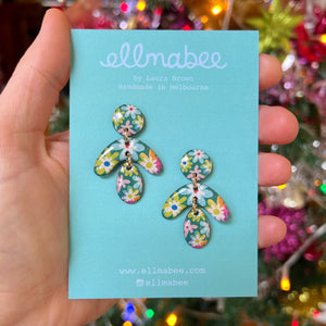 Patchwork Floral Petit Drops #2 Green