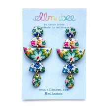 Load image into Gallery viewer, Patchwork Floral Statement Drops
