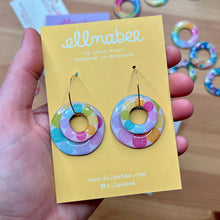 Load image into Gallery viewer, Kaleidoscope Pastel Double Hoops

