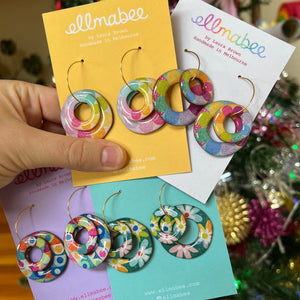 Kaleidoscope Pastel Double Hoops